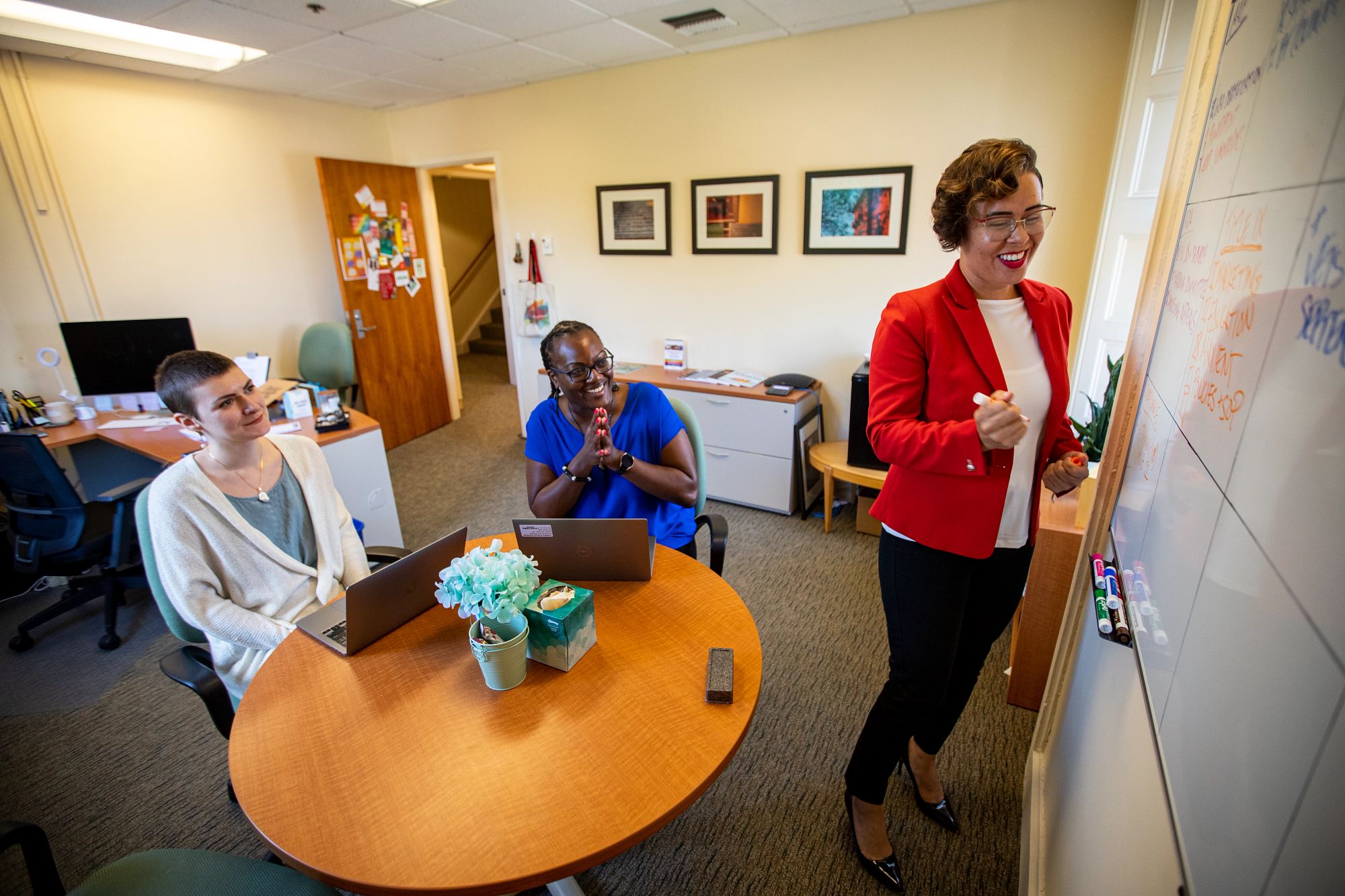 Brown University employees in the office