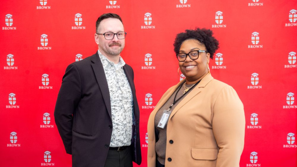 Excellence Award winner posing